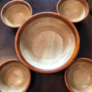 Mountain Woods Vtg Salad Bowl Set